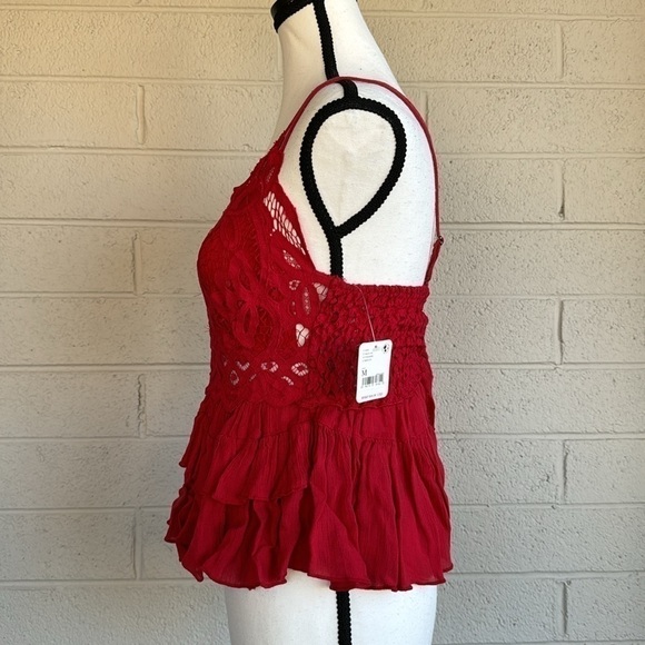 NWT Free People Adella Cami in Red - Picture 5 of 14